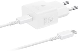 Samsung USB-C 25W vegglader med ladeledning (hvit)