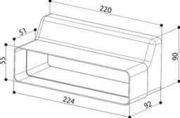 Franke tilkobling til ventilationsslange 112.0557.017