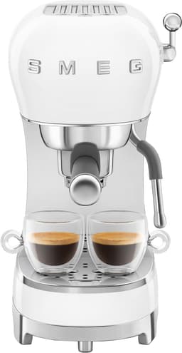 Smeg espressomaskine i 50'er-stil ECF02WHEU (hvid)