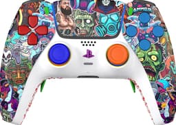 King PS5 trådløs kontroller modell 3 (new stickerbomb)
