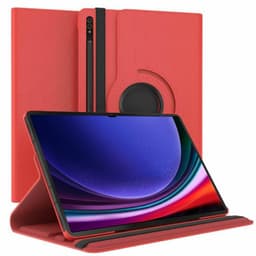 360° roterbar deksel Samsung Galaxy Tab S9 Ultra 14.6 - Rød