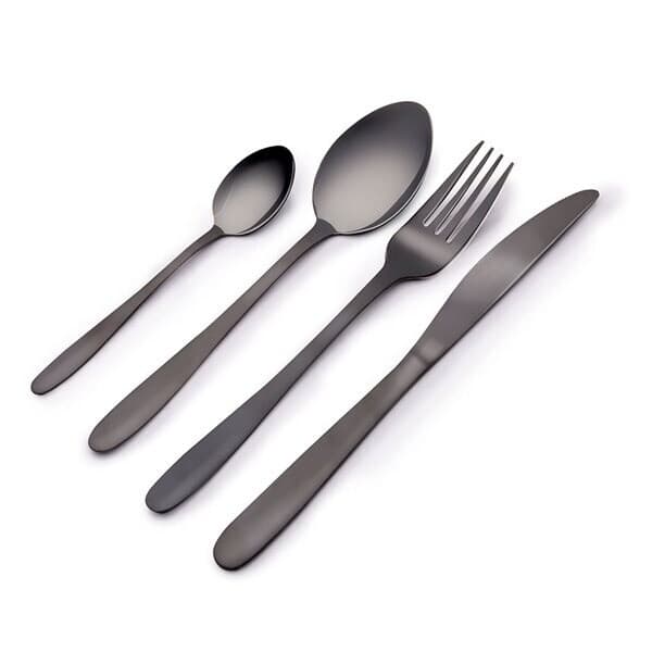 Bestickset svart - 16 delar