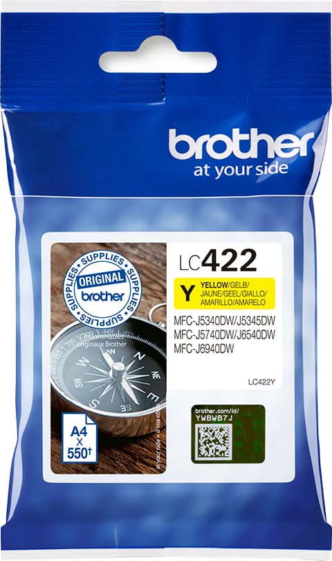 Brother LC422 bläckpatron (gul)
