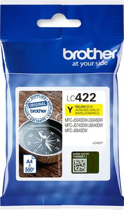 Brother LC422 blekkpatron (gul)