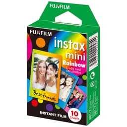 Fujifilm Instax Mini film - regnbågsfärgad ram (10 ark/fp)