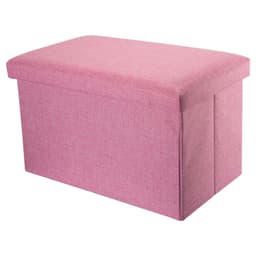 Sammenleggbar Benk 49x30x30 cm Krakk Seteterning (rosa)