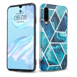 Huawei P30 lommebokdeksel etui (blå)