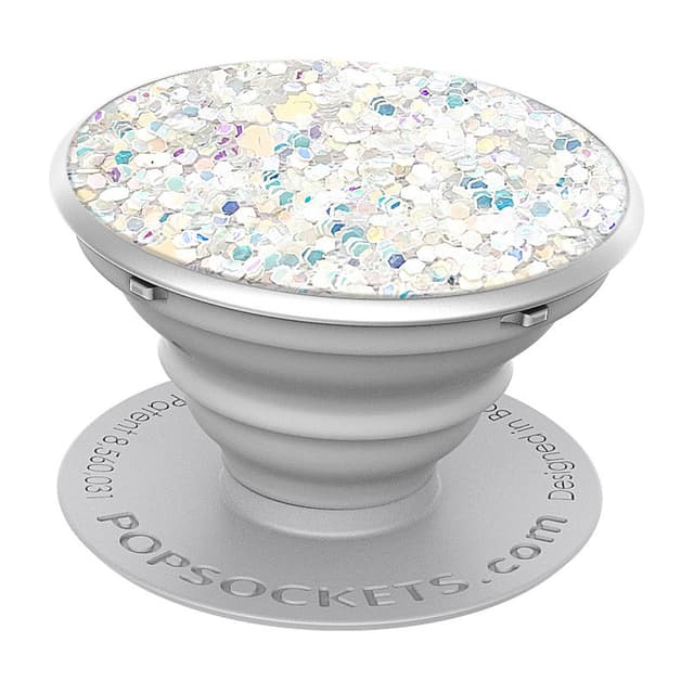 Popsockets greb til mobilenhed (sparkle snow white)