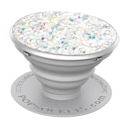 Popsockets greb til mobilenhed (sparkle snow white)