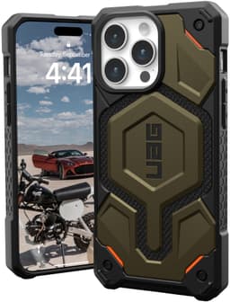UAG Monarch Pro MagSafe iPhone 15 Pro Max suojakuori (kevlar/vihreä)