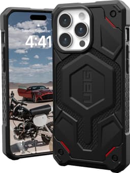 UAG Monarch Pro MagSafe iPhone 15 Pro Max fodral (kevlar/svart)