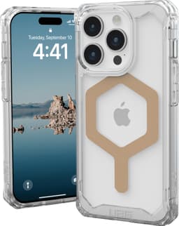 UAG Plyo MagSafe iPhone 15 Pro deksel (klar/gull)