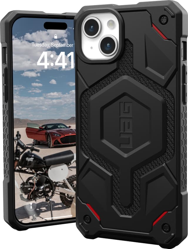 UAG Monarch Pro MagSafe iPhone 15 Plus fodral (kevlar)