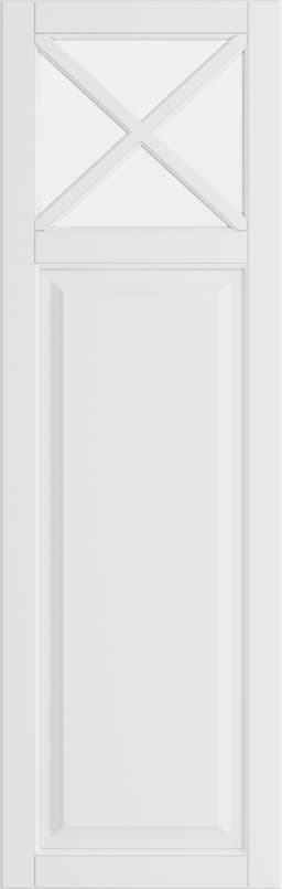 Epoq Heritage Mansion vitrinelåge, halvglas 40x125 til køkken (Classic White)