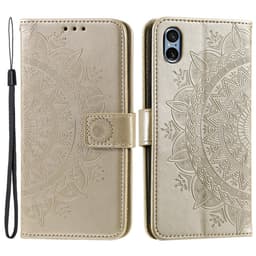 SKALO Sony Xperia 5 V Mandala lompakkokotelo - Kulta