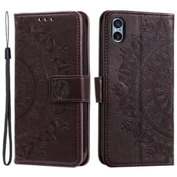 SKALO Sony Xperia 5 V Mandala Plånboksfodral - Brun