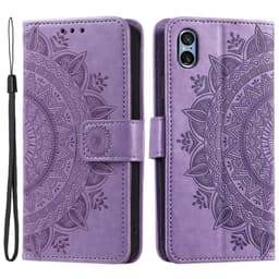 SKALO Sony Xperia 5 V Mandala Flip Cover - Lilla