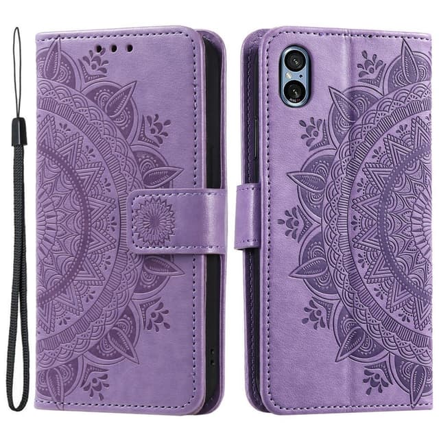 SKALO Sony Xperia 5 V Mandala Flip Cover - Lilla