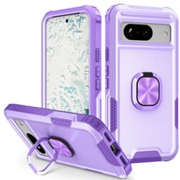 SKALO Google Pixel 8 Armor Hybrid metal ring cover - Lilla