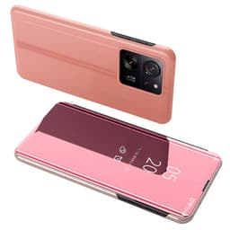 SKALO Xiaomi 13T/13T Pro Clear View Mirror Etui - Rosa guld