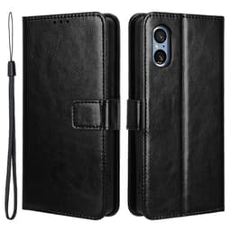 SKALO Sony Xperia 5 V Plånboksfodral i PU-Läder - Svart