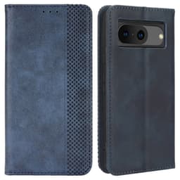SKALO Google Pixel 8 Embossed Premium Plånboksfodral - Blå