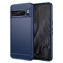 SKALO Google Pixel 8 Pro Armor Carbon Iskunkestävä TPU suojakuori - Sininen