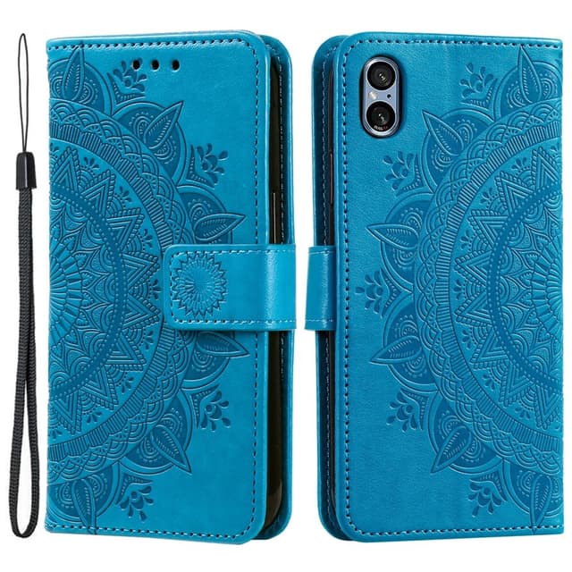 SKALO Sony Xperia 5 V Mandala Flip Cover - Blå