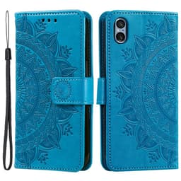 SKALO Sony Xperia 5 V Mandala Plånboksfodral - Blå