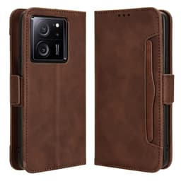 SKALO Xiaomi 13T/13T Pro 6-FACK Plånboksfodral - Brun