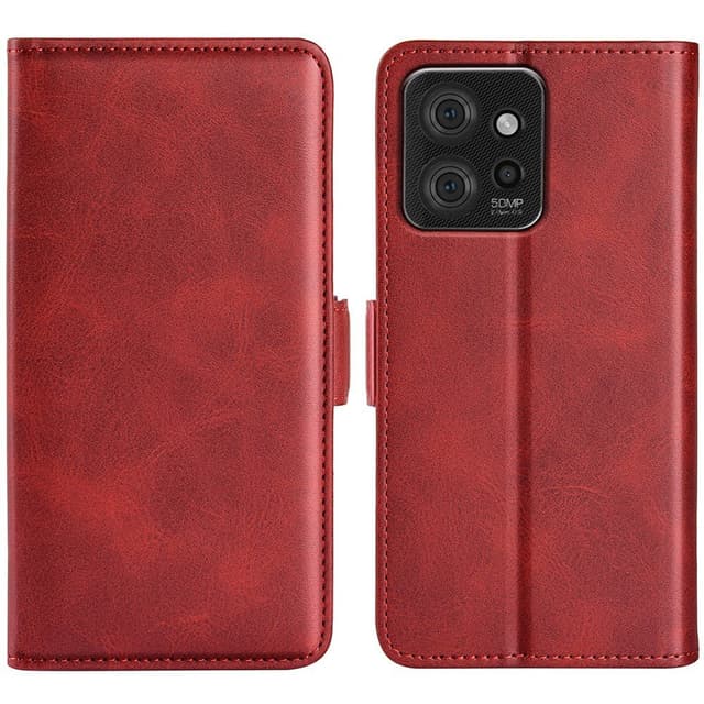 SKALO Motorola ThinkPhone 5G Premium Wallet Lompakkokotelo - Punainen