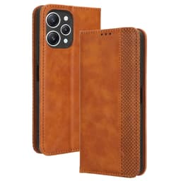SKALO Xiaomi Redmi 12 4G/5G Embossed Premium Plånboksfodral - Brun