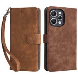 SKALO Xiaomi Redmi 12 4G/5G Plånboksfodral i PU-Läder - Brun