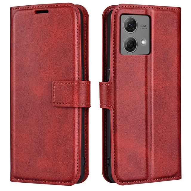 SKALO Motorola Moto G84 5G Premium Wallet Lompakkokotelo - Punainen