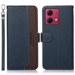 Motorola Moto G84 5G KHAZNEH Plånboksfodral - Blå/Brun