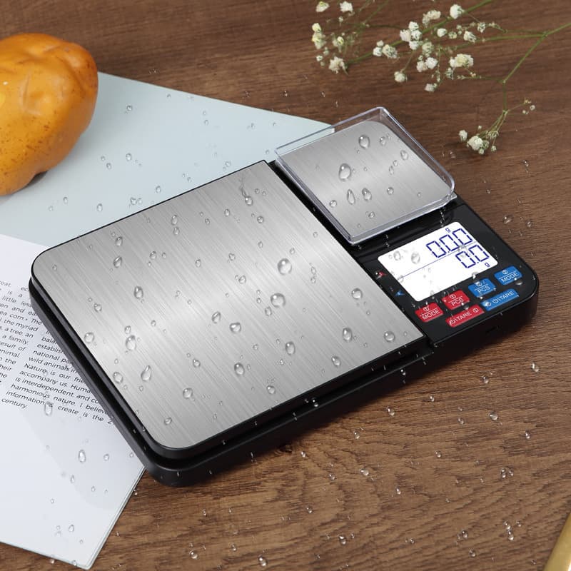 Bilancia Cucina Digitale Vuxava A Doppia Piattaforma - 10kg/1g E 500g/0.01g Di Precisione - Ricaricabile USB E A Batteria - Foto 8