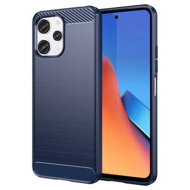 SKALO Xiaomi Redmi 12 4G/5G Armor Carbon Stødsikker TPU-cover - Blå