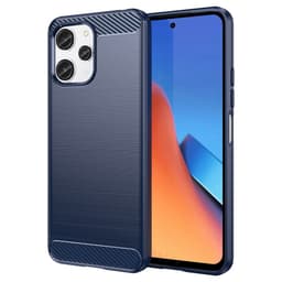 SKALO Xiaomi Redmi 12 4G/5G Armor Carbon Stöttåligt TPU-skal - Blå
