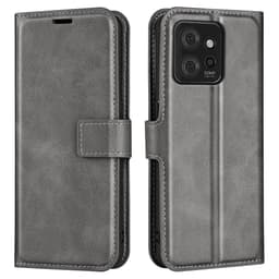 SKALO Motorola ThinkPhone 5G Premium Wallet Lompakkokotelo - Harmaa