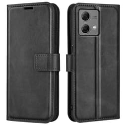 SKALO Motorola Moto G84 5G Premium Wallet Lompakkokotelo - Musta