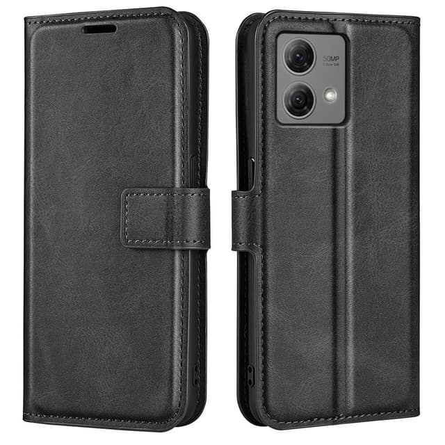 SKALO Motorola Moto G84 5G Premium Wallet Lompakkokotelo - Musta