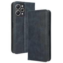 SKALO Xiaomi Redmi 12 4G/5G Embossed Premium Plånboksfodral - Blå