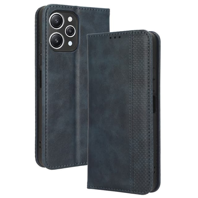 SKALO Xiaomi Redmi 12 4G/5G Embossed Premium Plånboksfodral - Blå