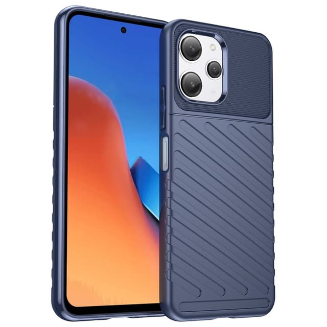 SKALO Xiaomi Redmi 12 4G/5G Armor Thunder Skal - Blå
