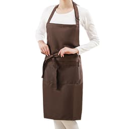 INF 2 Pakker forkle med lomme for kaffebarer, bakerier, restauranter 80x75 cm Brun