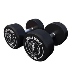 Gorilla Sports Hantler gummi (par) 2 x 12,5 kg