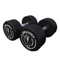 Gorilla Sports Hantler gummi (par) 2 x 15 kg