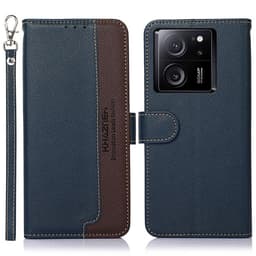 KHAZNEH Telefondæksel til Xiaomi 13T / 13T Pro - Blå/Brun