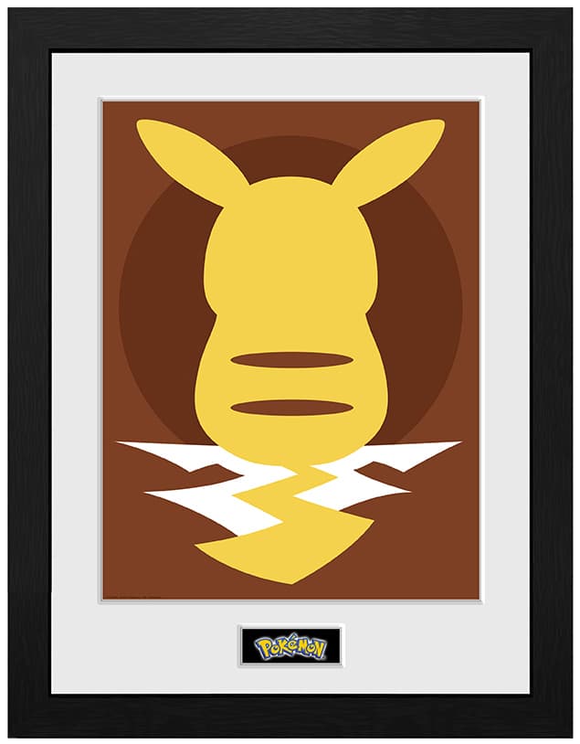 GB eye Pokemon Pikachu Silhouette innrammet plakat
