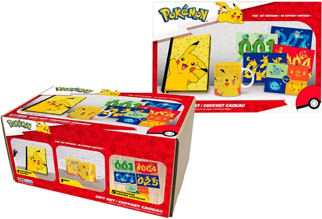 ABYstyle Pokemon-mugg med vykort och anteckningsbok
